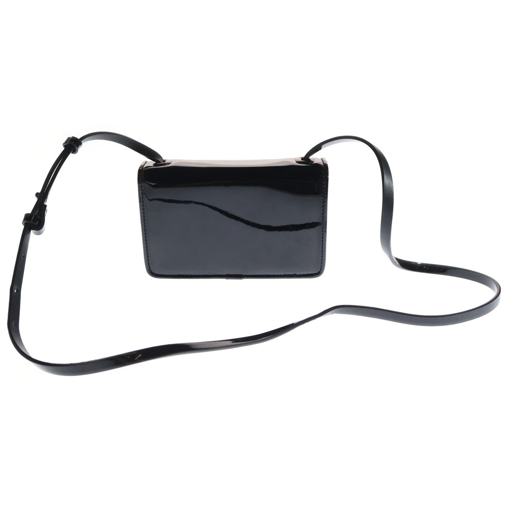 Acne Studios(アクネ ストゥディオズ) 23SS フェイス ミニクロスボディバック レザー ブラック