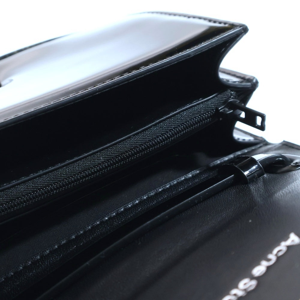 Acne Studios(アクネ ストゥディオズ) 23SS フェイス ミニクロスボディバック レザー ブラック