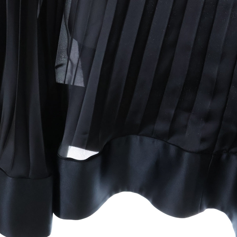 Sacai(サカイ) 23AW ドッキング ウールニット プリーツスカート ワンピース レディース 23-06820 ブラック