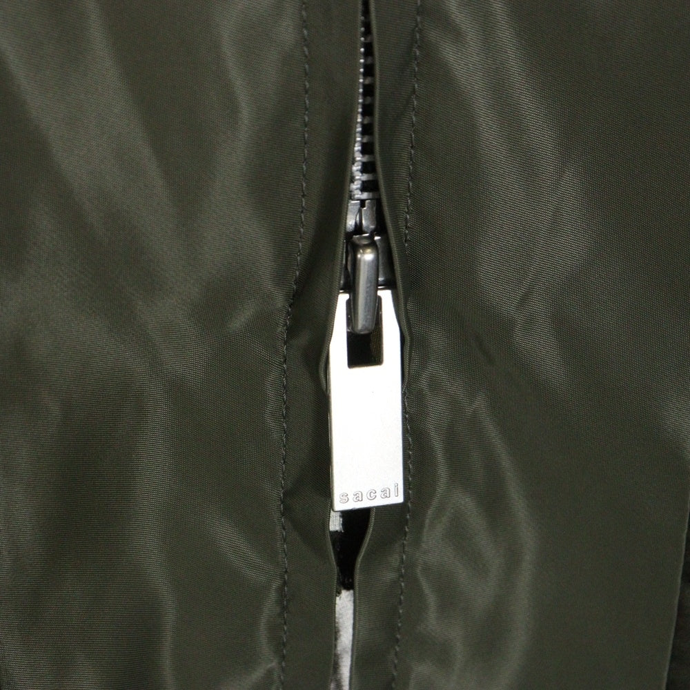 Sacai(サカイ) 20AW DOCKING CHIFFON SKIRT 20-05316 ドッキング シフォンスカート レディース カーキ