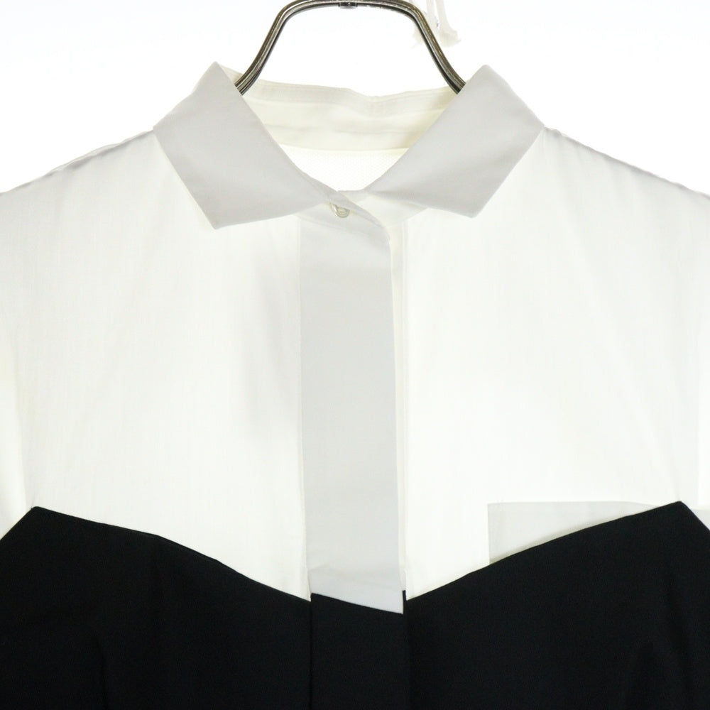Sacai(サカイ) シャツドッキング ワンピース レディース 22ー06372 ブラック/ホワイト