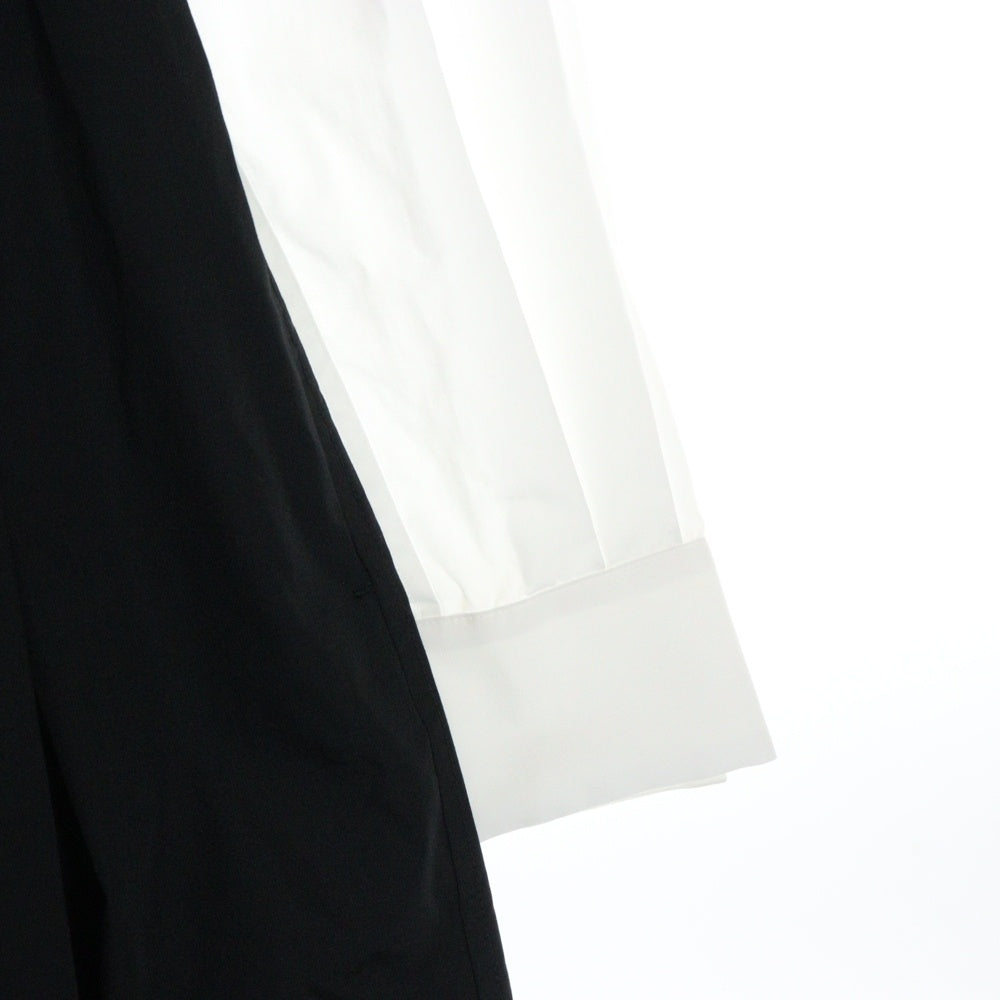 Sacai(サカイ) シャツドッキング ワンピース レディース 22ー06372 ブラック/ホワイト