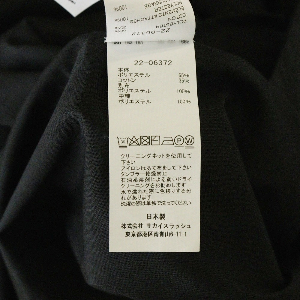 Sacai(サカイ) シャツドッキング ワンピース レディース 22ー06372 ブラック/ホワイト