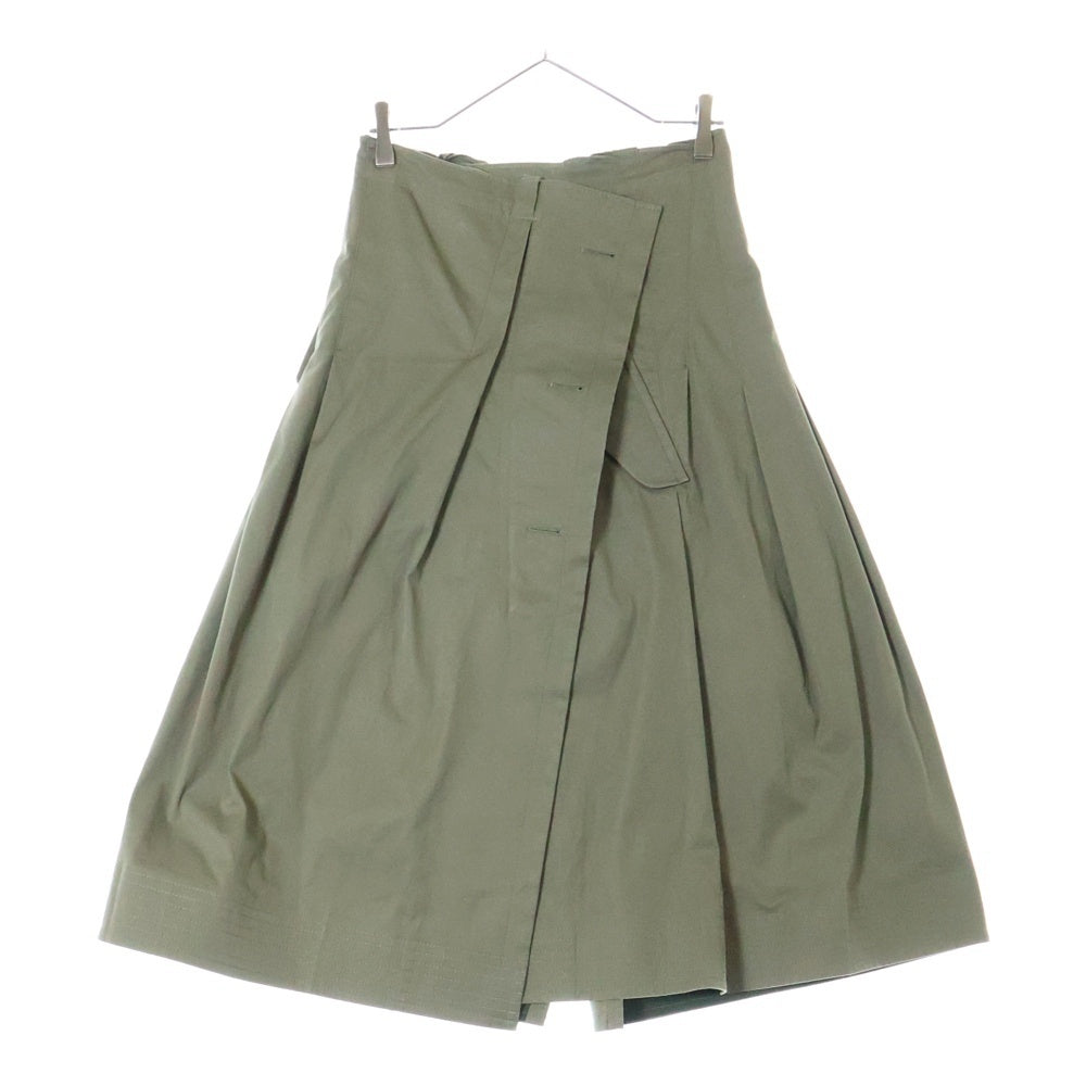 Sacai(サカイ) 22AW コットンギャバジン ミックス スカート レディース 22-05949 カーキ