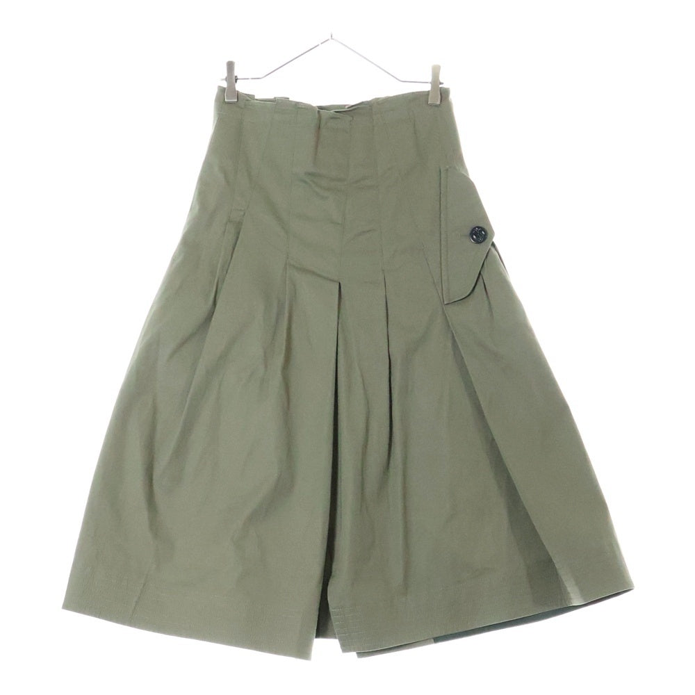 Sacai(サカイ) 22AW コットンギャバジン ミックス スカート レディース 22-05949 カーキ