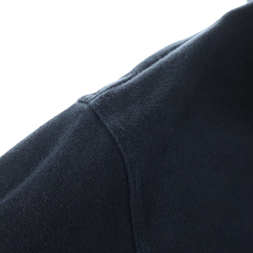 Y-3(ワイスリー) 20SS Signature Hoodie フロント シグネイチャー ロゴプリント プルオーバーパーカー ブラック