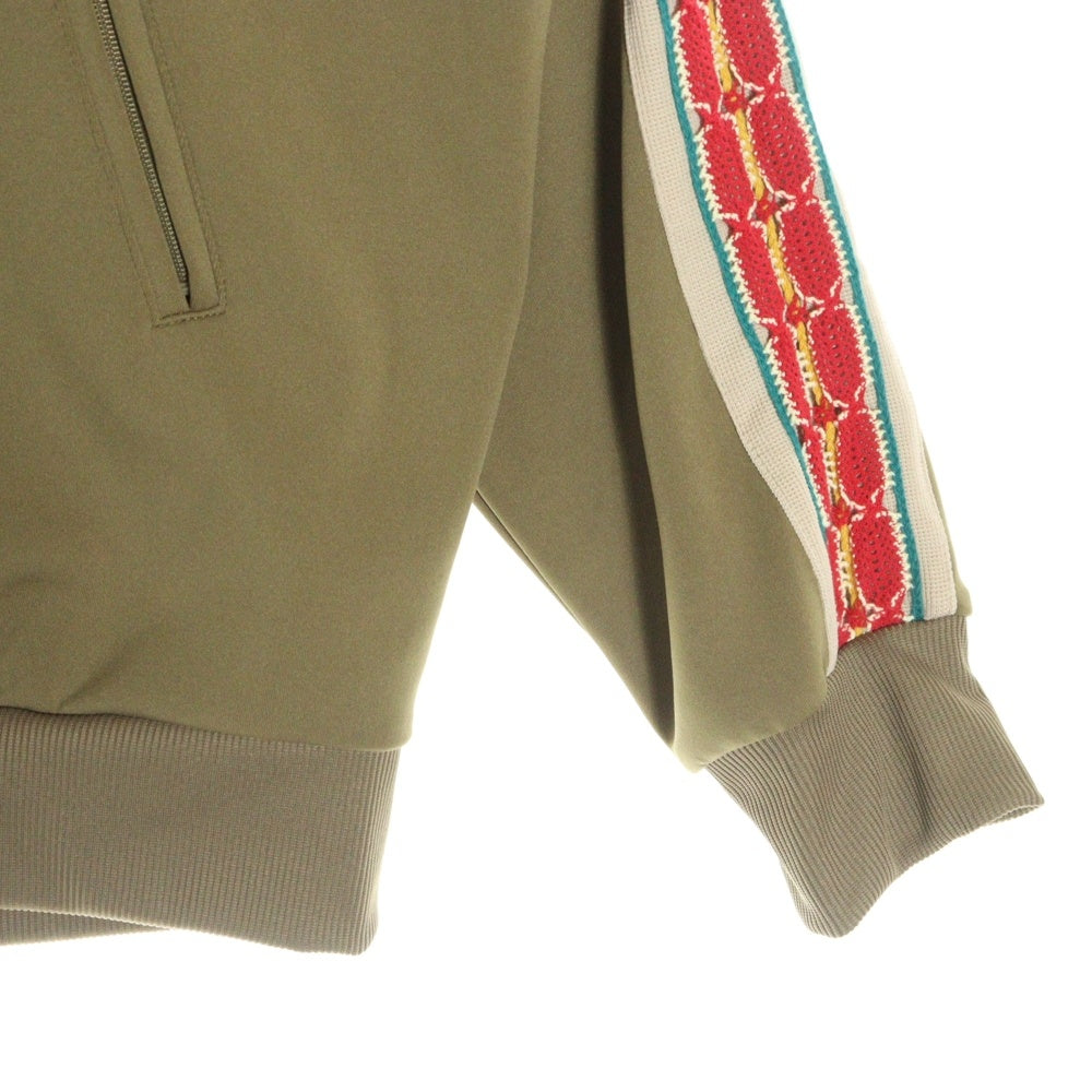 Sasquatchfabrix.(サスクワッチファブリックス) 23SS LACE TAPE TRACK JACKET 23SS-CSS-001 レース テープ ジップアップトラック ジャケット カーキ