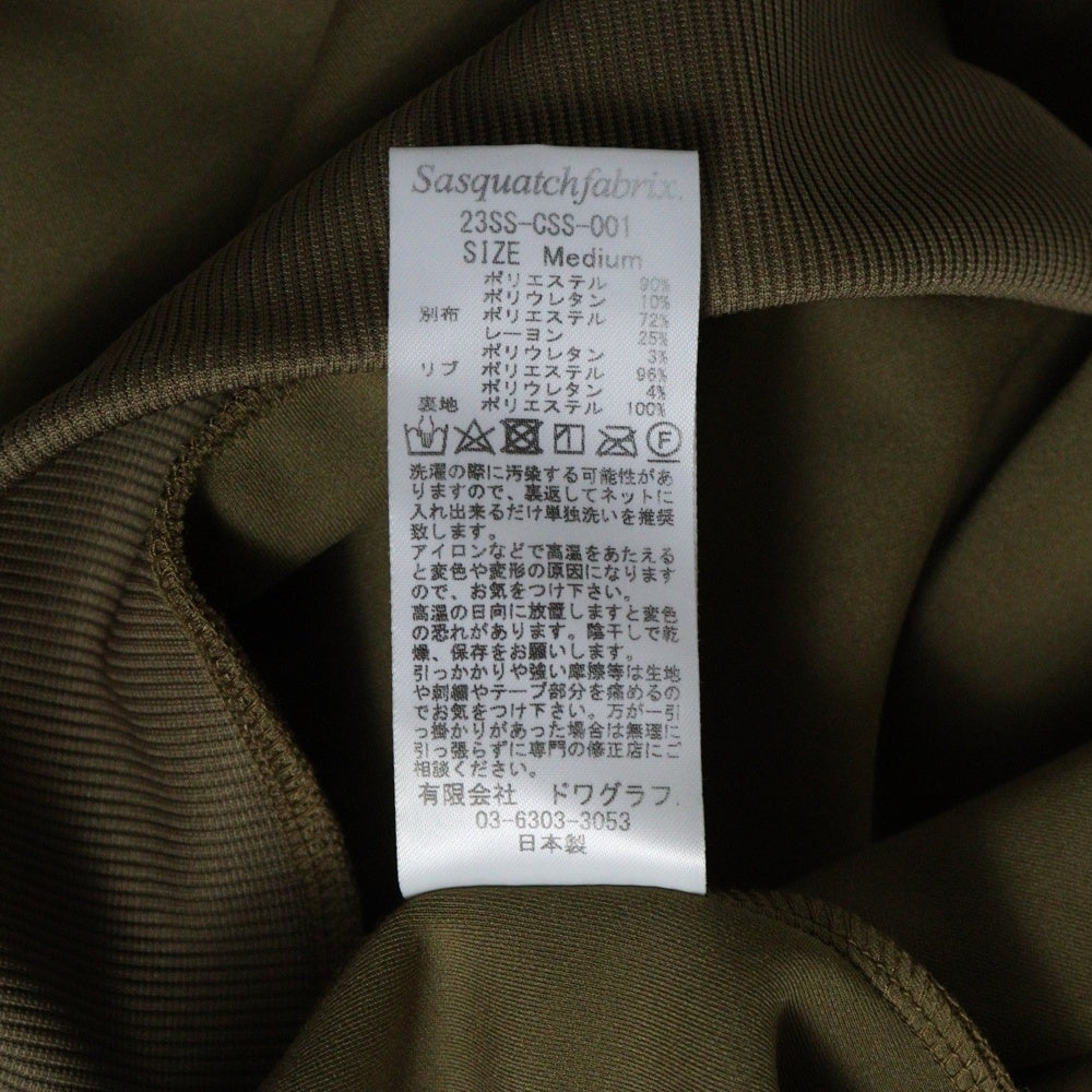Sasquatchfabrix.(サスクワッチファブリックス) 23SS LACE TAPE TRACK JACKET 23SS-CSS-001 レース テープ ジップアップトラック ジャケット カーキ