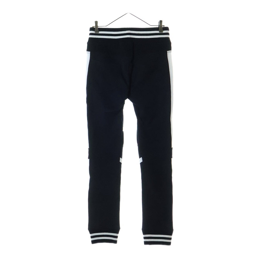 BALMAIN(バルマン) バイカー スウェットロングパンツ ブラック/ホワイト S8H5170J152