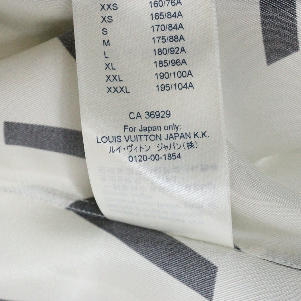LOUIS VUITTON(ルイヴィトン) 19SS ロゴ総柄デザイン シルク長袖シャツ ホワイト RM191M JHR HGS08W