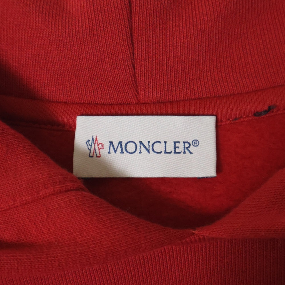 MONCLER GENIUS(モンクレール ジーニアス) ×Palm Angels フロントロゴプリント 長袖 フーデッドスウェットパーカー フーディ レッド D20968203051
