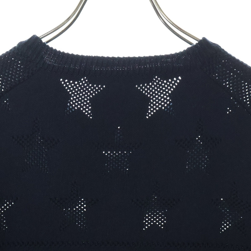 BALMAIN(バルマン) ジップデザイン スター柄 長袖ニットセーター ブラック S8H6160M205