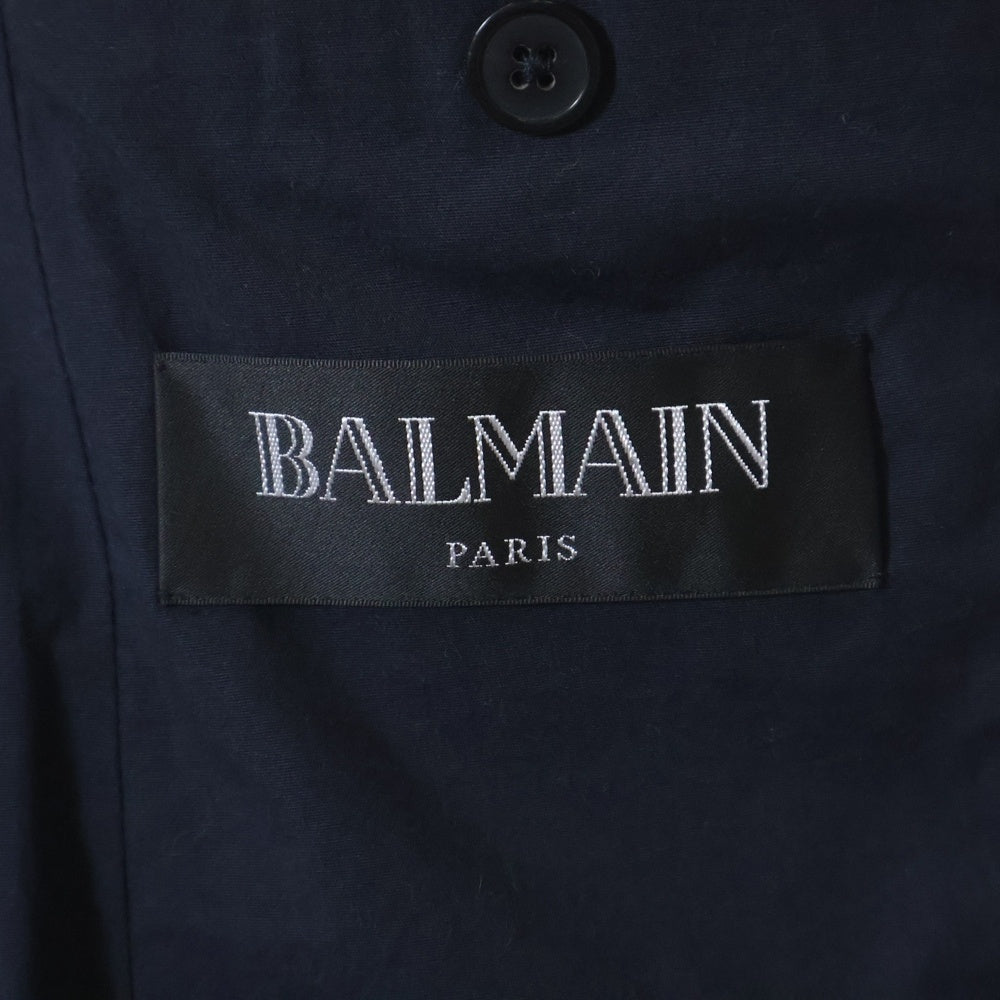 BALMAIN(バルマン) ダブルブレスト 金ボタン コットンテーラードジャケット ネイビー S7H7746J021