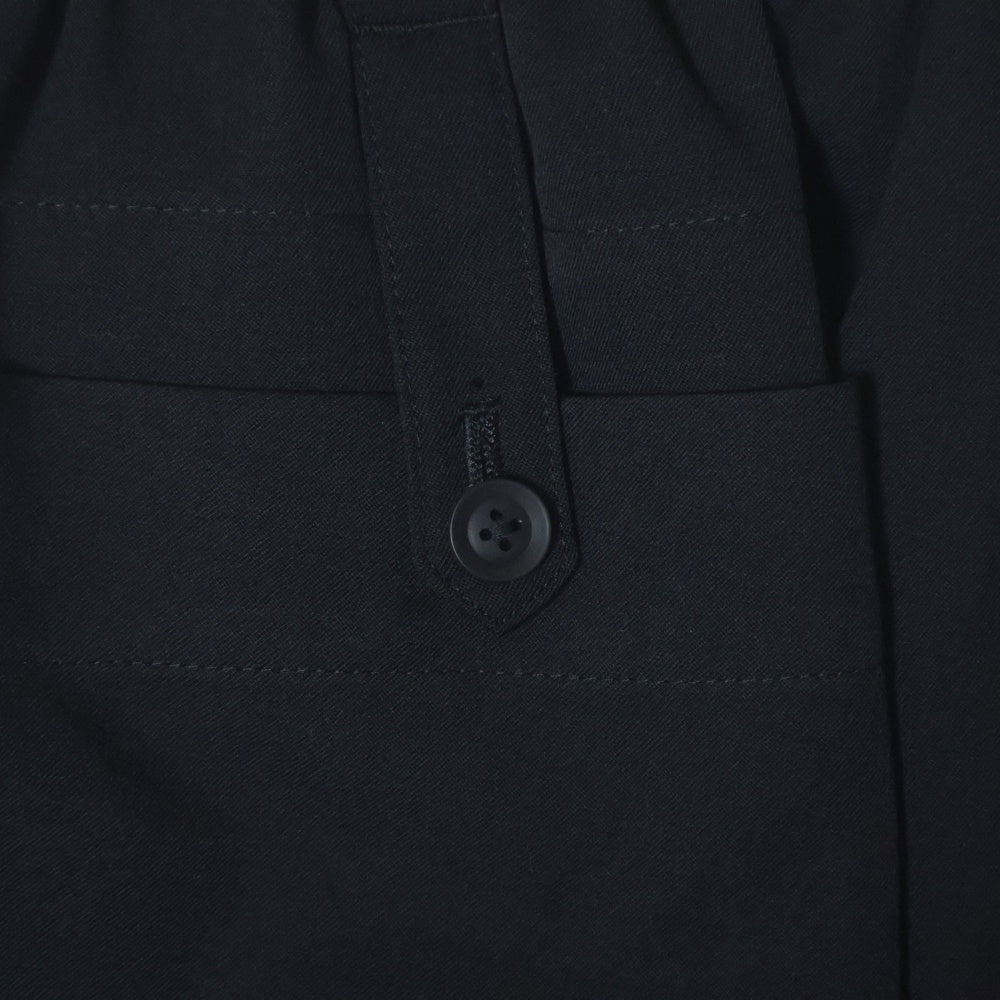 Yohji Yamamoto POUR HOMME(ヨウジヤマモト プールオム) ウールギャバジン ウエストギャザー 9分丈バルーンパンツ ブラック HG-P17-100