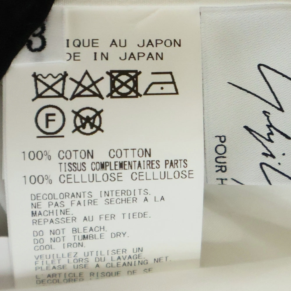 Yohji Yamamoto POUR HOMME(ヨウジヤマモト プールオム) 23AW BLACK AND WHITE SHIRT WITH DECONSTRUCTED 長袖シャツ ブラック/ホワイト HJ-B73-515