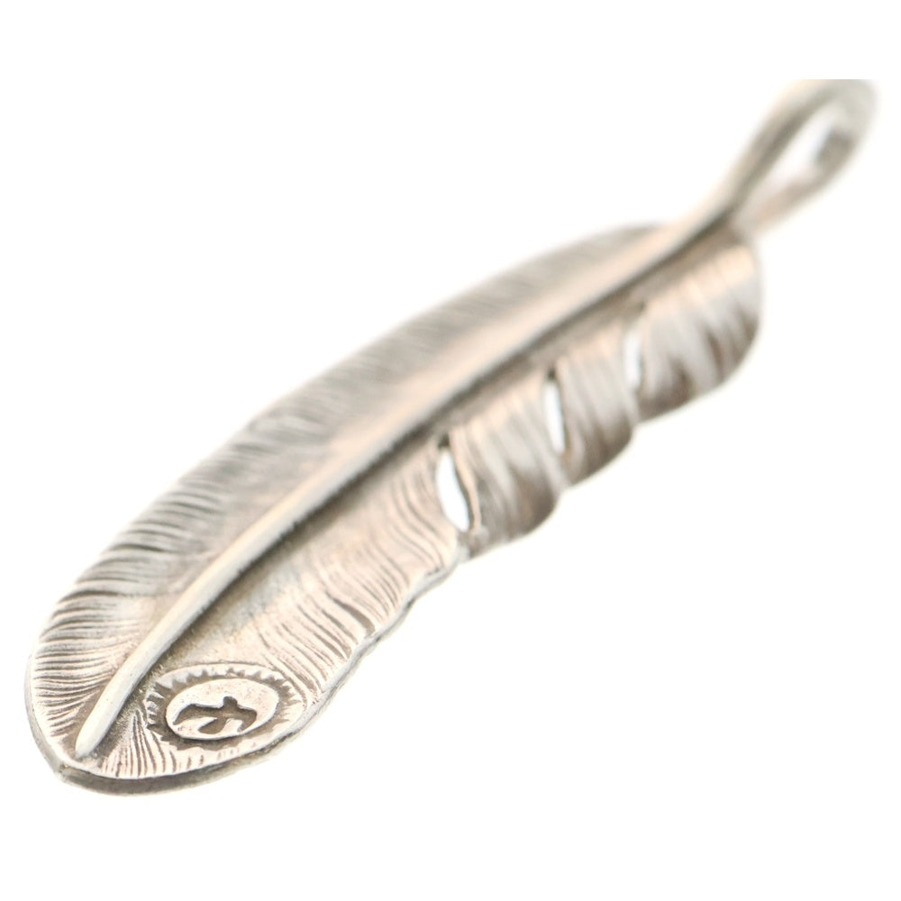 goro's(ゴローズ) 【現行】SVプレーン特大フェザー 右向き ペンダントトップ シルバー