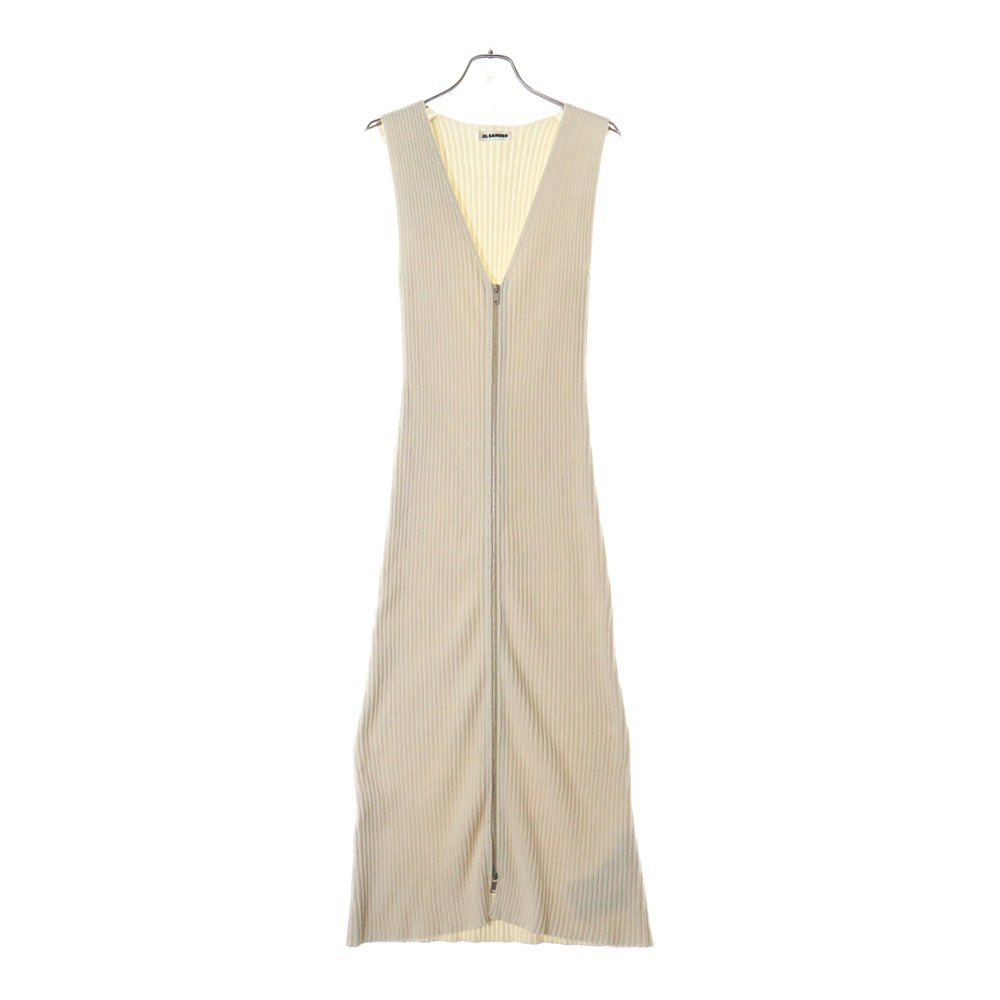 JIL SANDER(ジルサンダー) リブニット セーター ワンピース アイボリー レディース J02CT0194 J15362