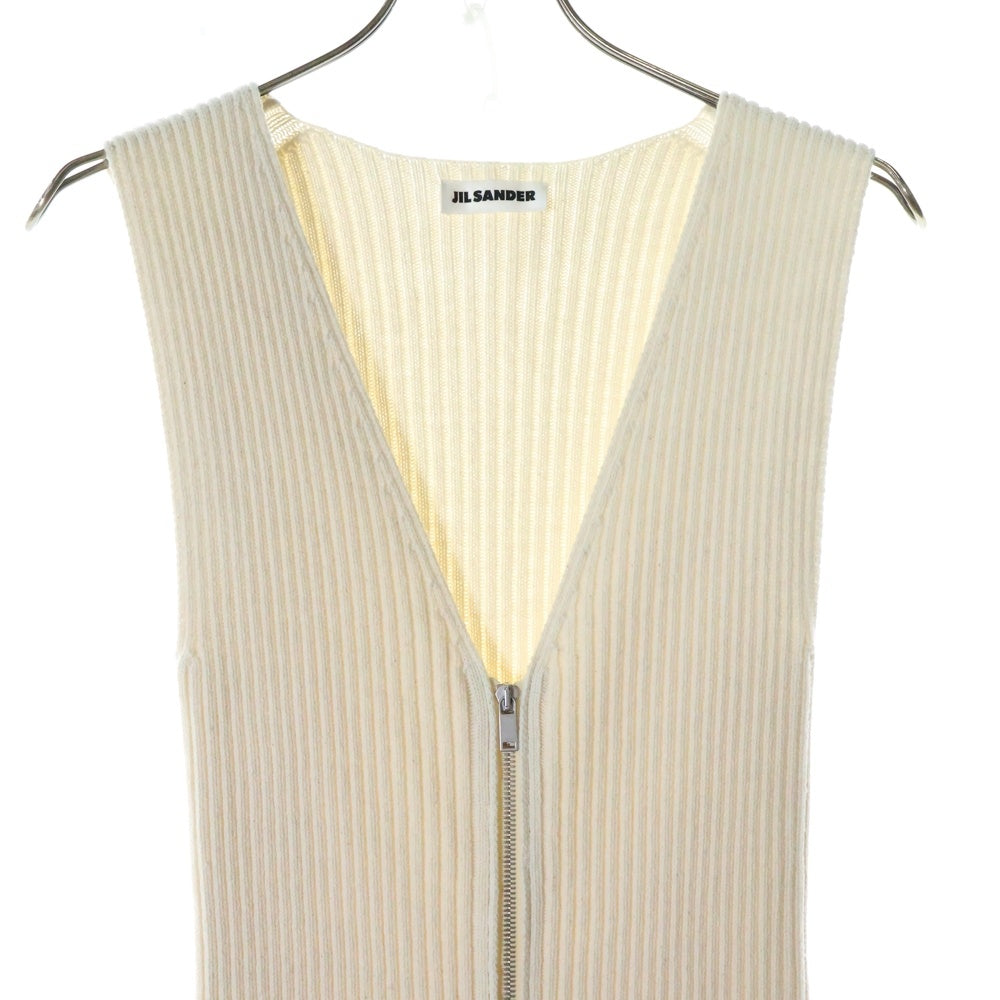 JIL SANDER(ジルサンダー) リブニット セーター ワンピース アイボリー レディース J02CT0194 J15362