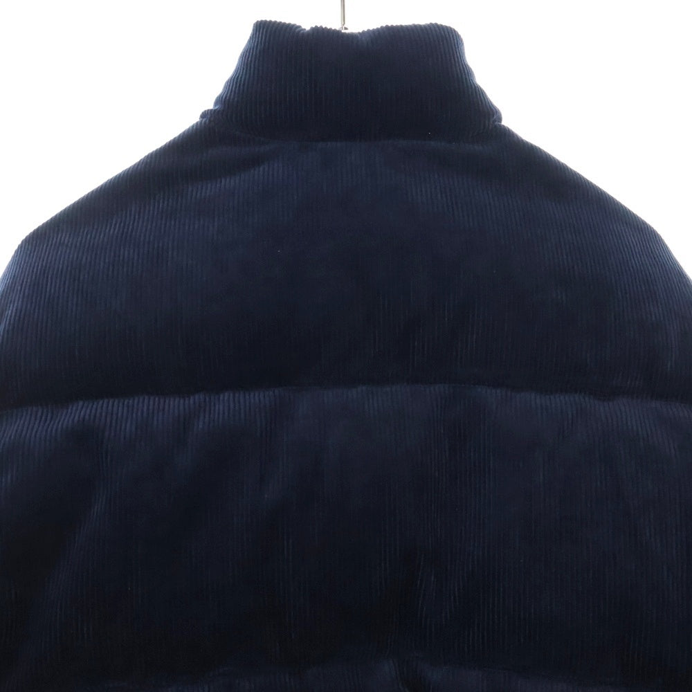 POLO RALPH LAUREN(ポロラルフローレン) ×Palace Corduroy Down Jacket ワンポイントエンブロイダリー パレス コーデュロイダウンジャケット ネイビー
