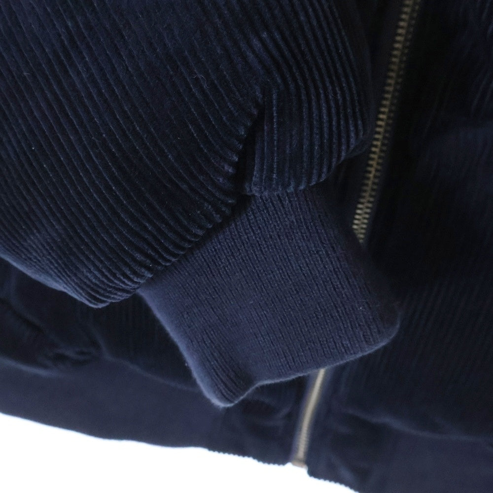 POLO RALPH LAUREN(ポロラルフローレン) ×Palace Corduroy Down Jacket ワンポイントエンブロイダリー パレス コーデュロイダウンジャケット ネイビー