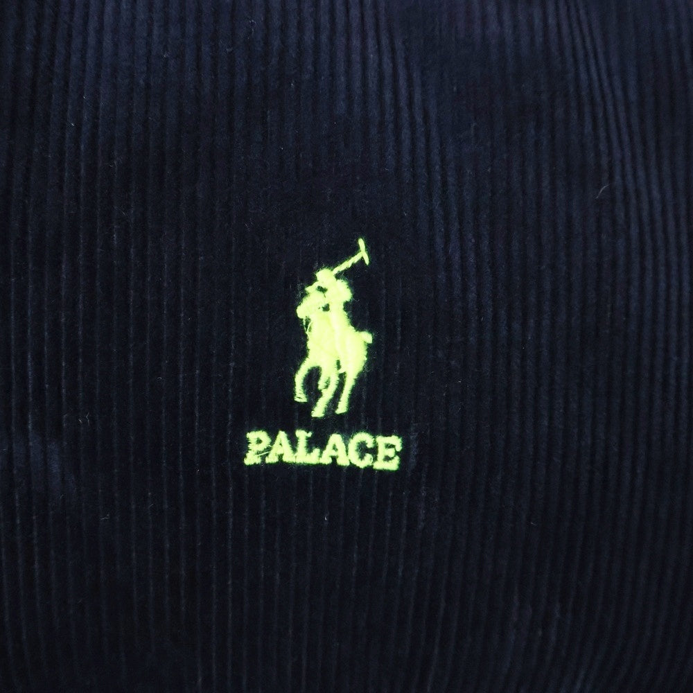 POLO RALPH LAUREN(ポロラルフローレン) ×Palace Corduroy Down Jacket ワンポイントエンブロイダリー パレス コーデュロイダウンジャケット ネイビー