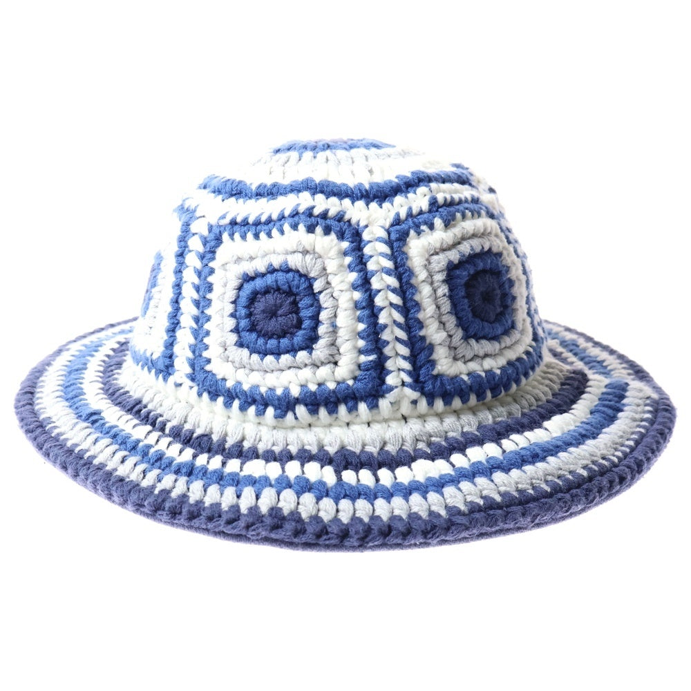 SUPREME(シュプリーム) 20AW Crochet Crusher ニットバケットハット 帽子 ブルー/ホワイト