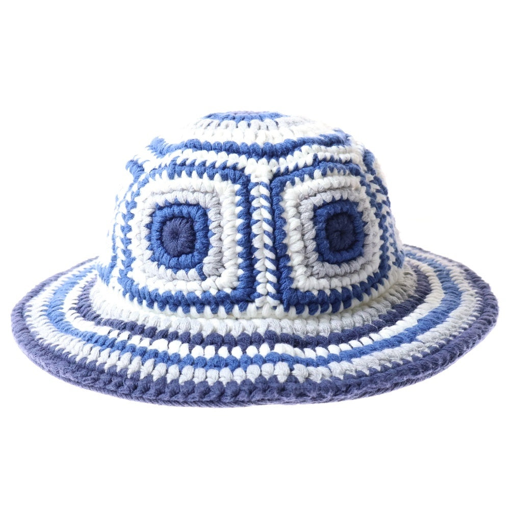 SUPREME(シュプリーム) 20AW Crochet Crusher ニットバケットハット 帽子 ブルー/ホワイト