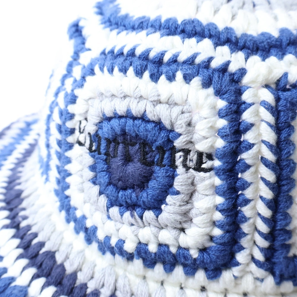 SUPREME(シュプリーム) 20AW Crochet Crusher ニットバケットハット 帽子 ブルー/ホワイト