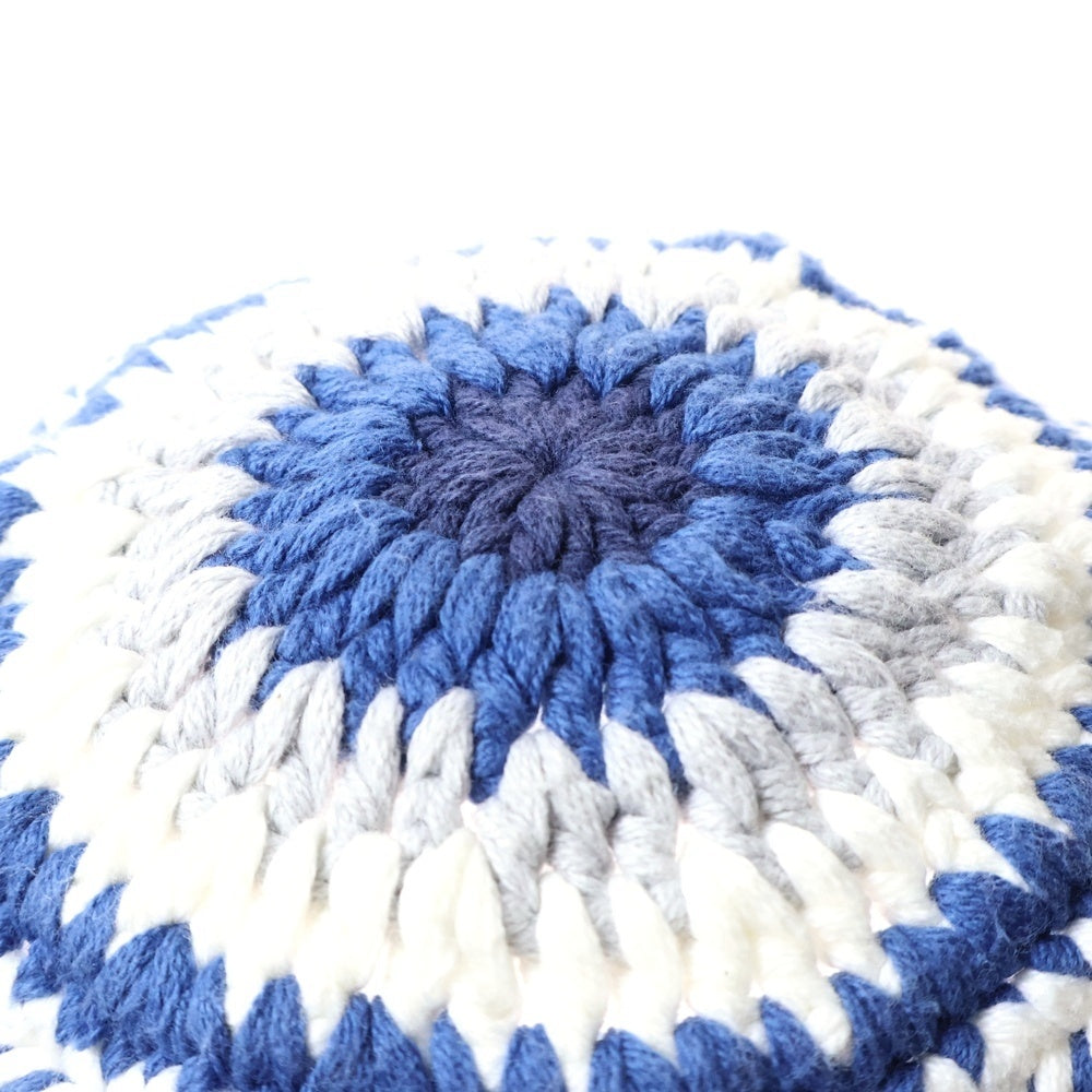 SUPREME(シュプリーム) 20AW Crochet Crusher ニットバケットハット 帽子 ブルー/ホワイト