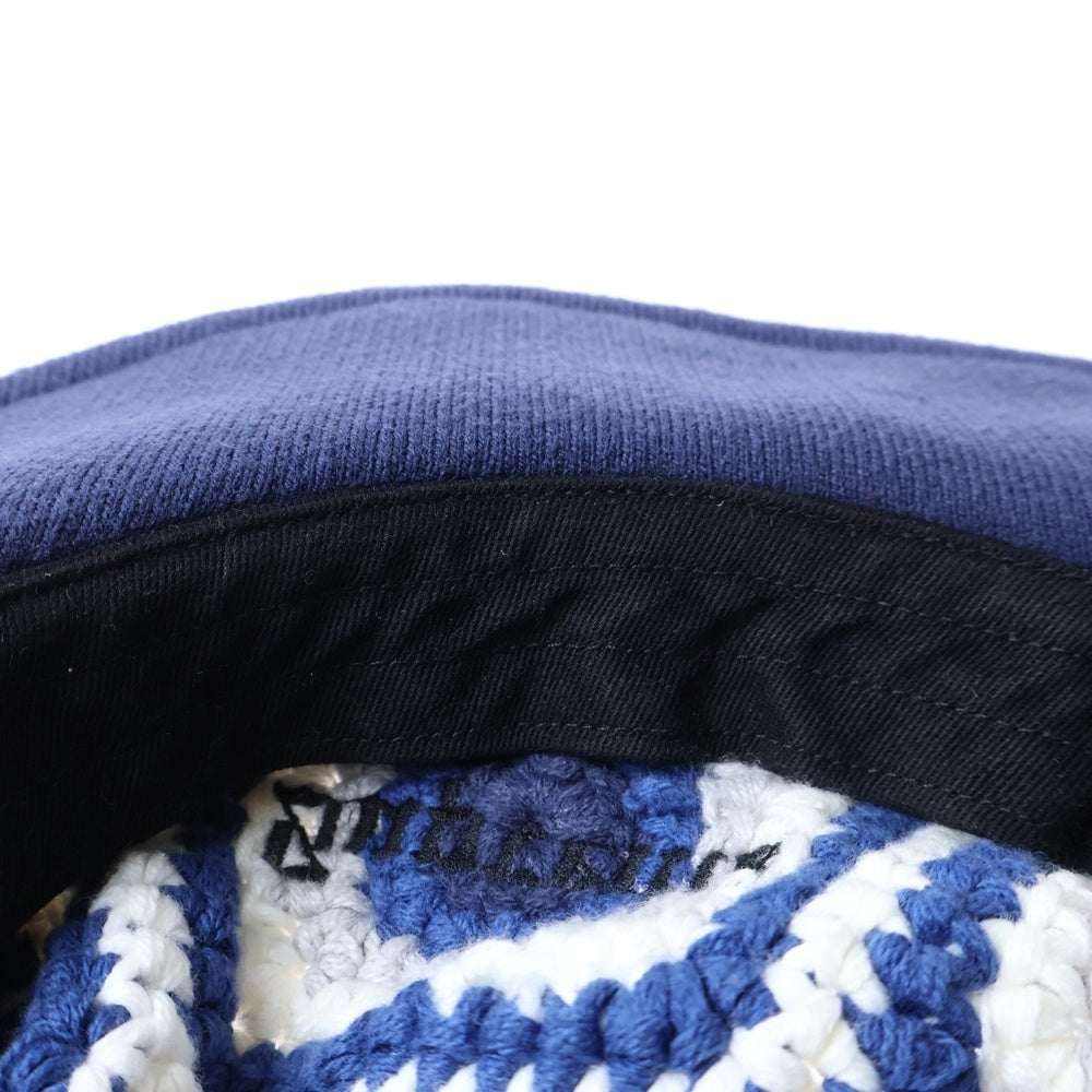 SUPREME(シュプリーム) 20AW Crochet Crusher ニットバケットハット 帽子 ブルー/ホワイト