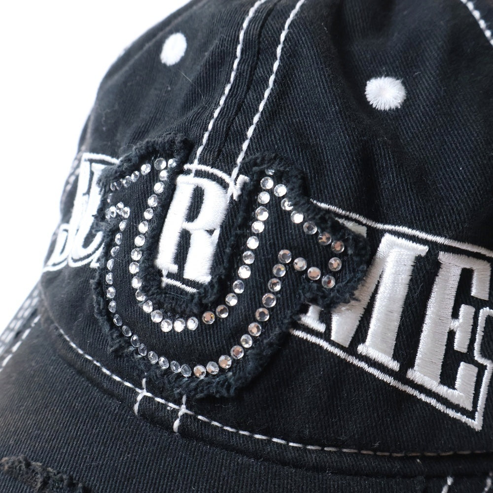 SUPREME(シュプリーム) 21AW×True Religion 6-Panel トゥルーレリジョン ダメージ加工 6パネルキャップ 帽子