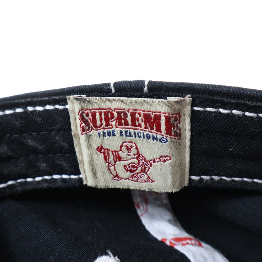 SUPREME(シュプリーム) 21AW×True Religion 6-Panel トゥルーレリジョン ダメージ加工 6パネルキャップ 帽子