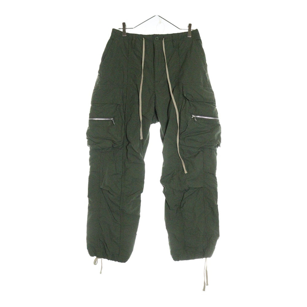 Danke Schon(ダンケシェーン) 水溶性ボンディング ジップ カーゴパンツ カーキ 23404TS-DS
