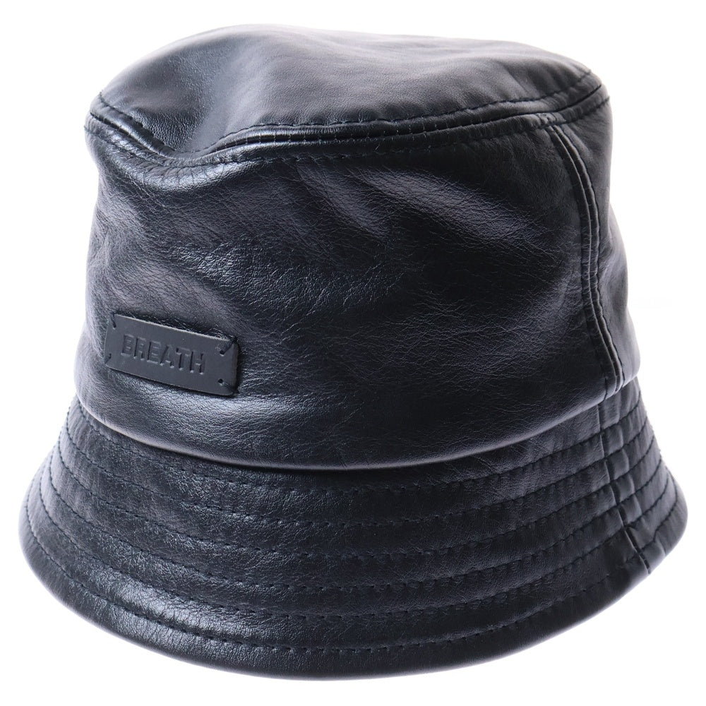 BREATH(ブレス) NEWRICH LEATHER BUCKET レザーバケットハット 帽子 ブラック BR24AW-AC8004