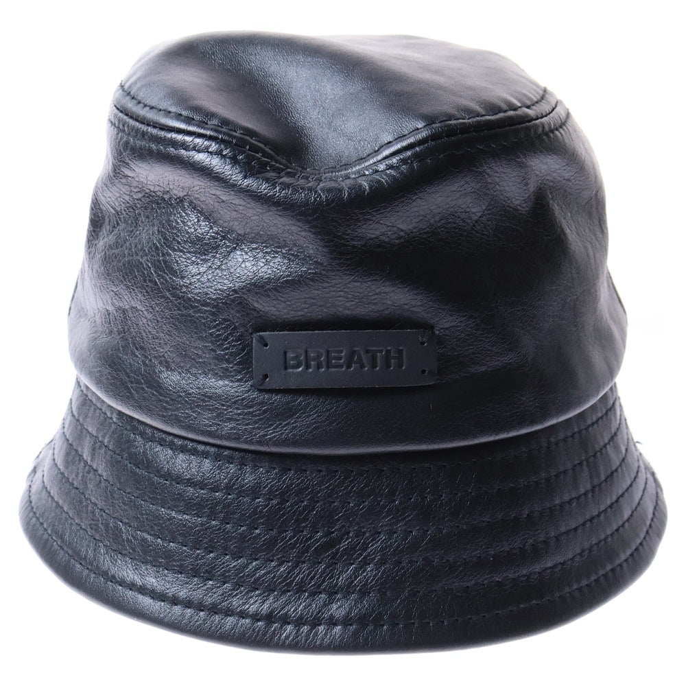 BREATH(ブレス) NEWRICH LEATHER BUCKET レザーバケットハット 帽子 ブラック BR24AW-AC8004