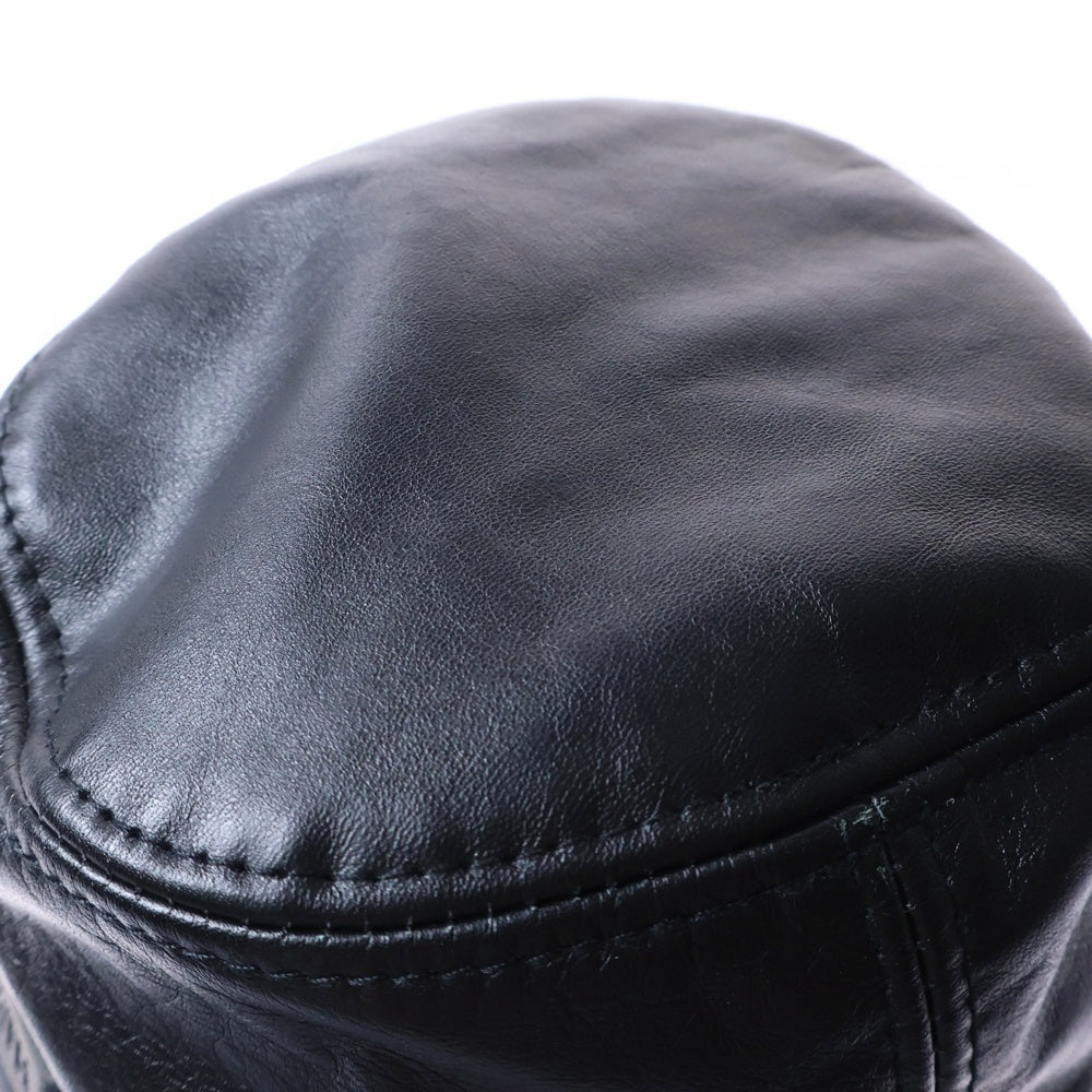 BREATH(ブレス) NEWRICH LEATHER BUCKET レザーバケットハット 帽子 ブラック BR24AW-AC8004