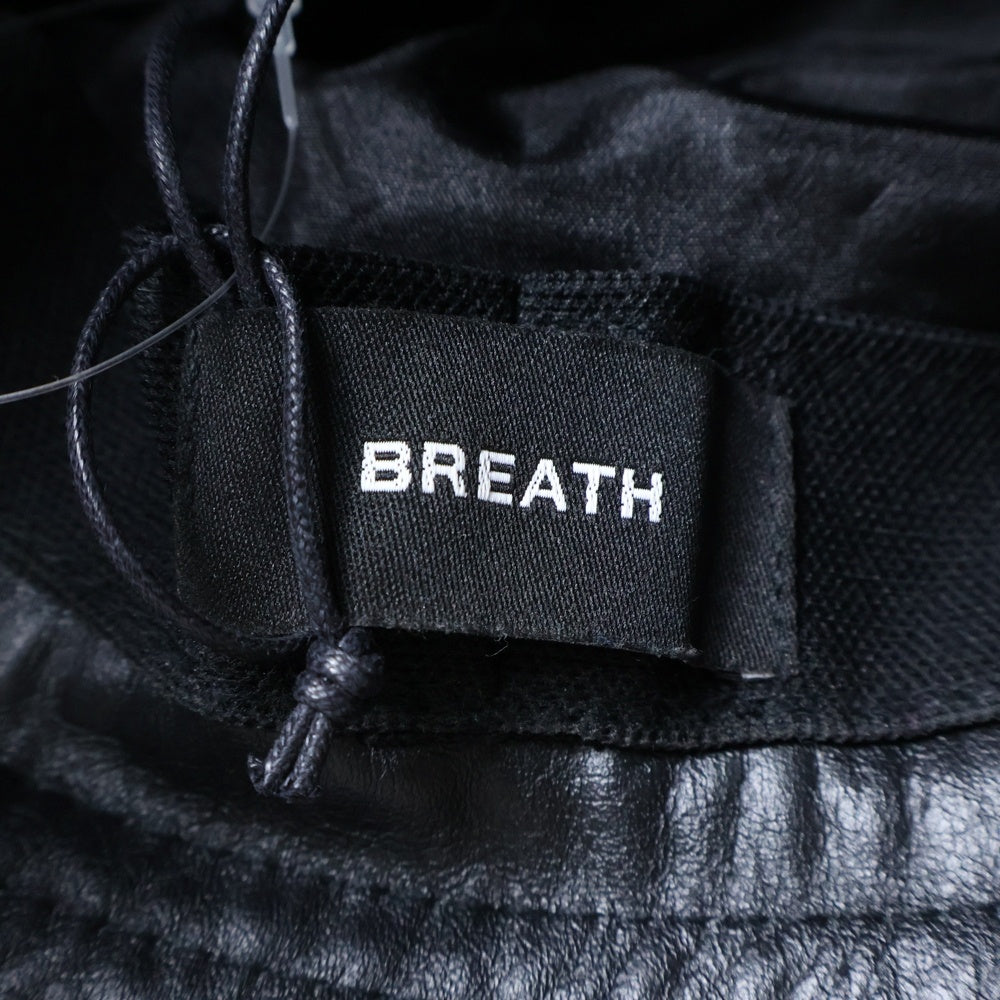 BREATH(ブレス) NEWRICH LEATHER BUCKET レザーバケットハット 帽子 ブラック BR24AW-AC8004