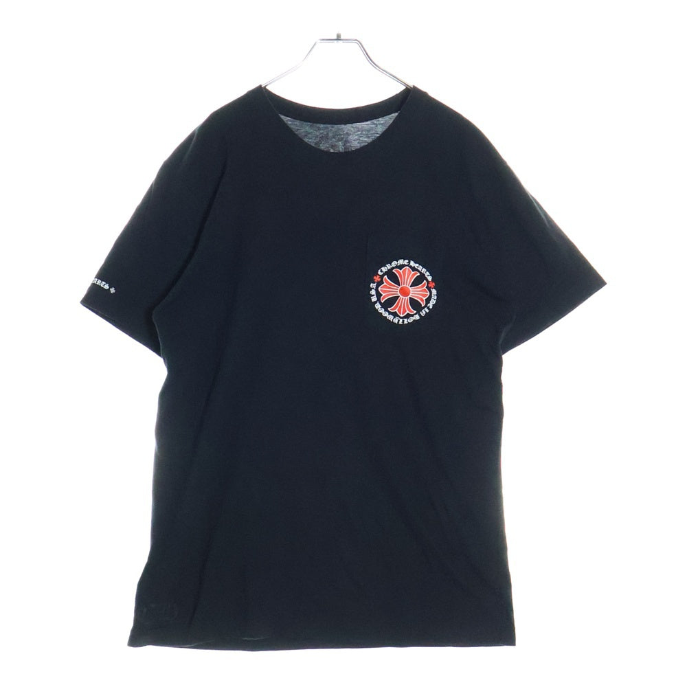 CHROME HEARTS(クロムハーツ) Made In Hollywood Plus Cross T-shirt CHプラスプリントメイドインハリウッド 半袖Tシャツカットソー レッド/ブラック