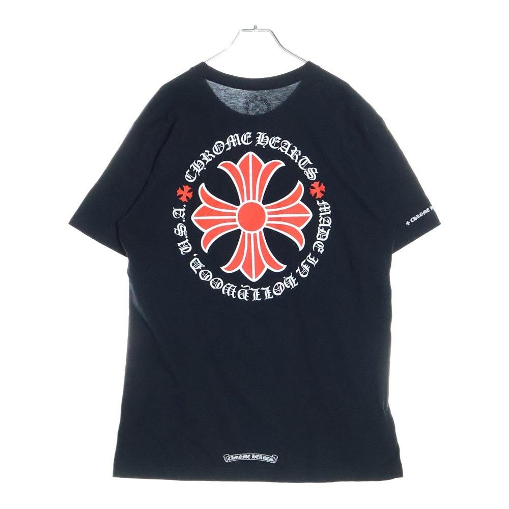 CHROME HEARTS(クロムハーツ) Made In Hollywood Plus Cross T-shirt CHプラスプリントメイドインハリウッド 半袖Tシャツカットソー レッド/ブラック