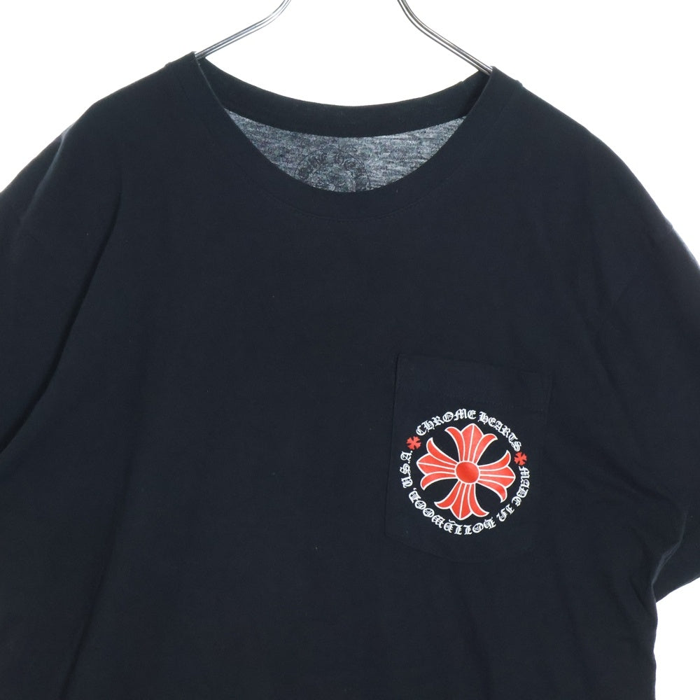 CHROME HEARTS(クロムハーツ) Made In Hollywood Plus Cross T-shirt CHプラスプリントメイドインハリウッド 半袖Tシャツカットソー レッド/ブラック