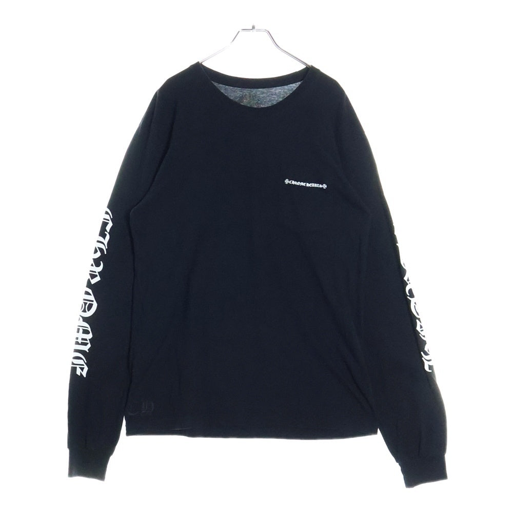 CHROME HEARTS(クロムハーツ) Cemetery Cross Tire Track L/S T-Shirt セメタリークロス トラックプリント長袖Tシャツ ロンT ブラック