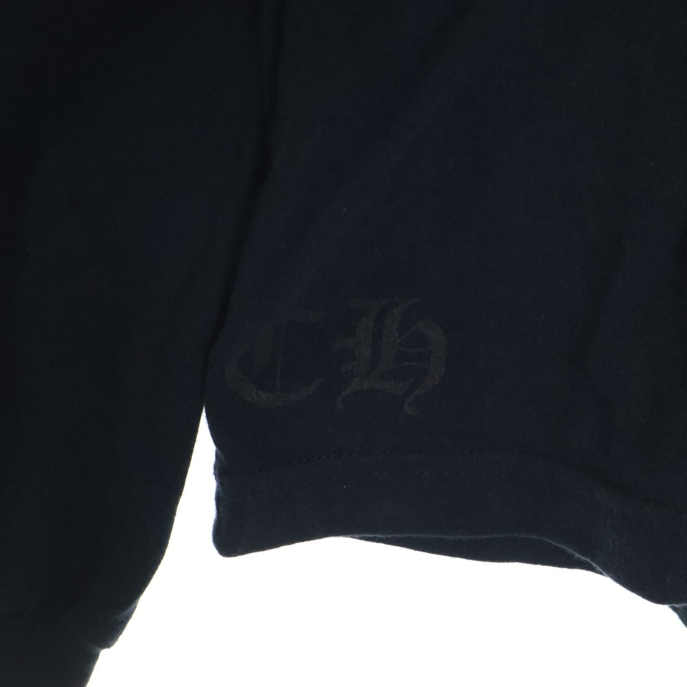 CHROME HEARTS(クロムハーツ) Cemetery Cross Tire Track L/S T-Shirt セメタリークロス トラックプリント長袖Tシャツ ロンT ブラック
