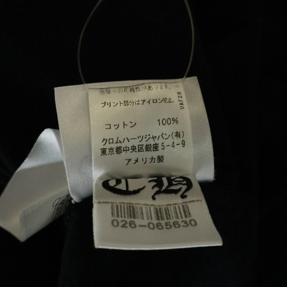 CHROME HEARTS(クロムハーツ) Cemetery Cross Tire Track L/S T-Shirt セメタリークロス トラックプリント長袖Tシャツ ロンT ブラック