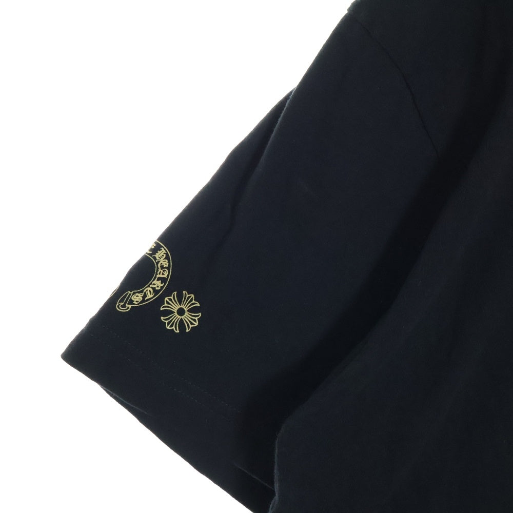 CHROME HEARTS(クロムハーツ) Camo Horseshoe S/S カモ柄 ホースシュープリント 半袖Tシャツカットソー ブラック