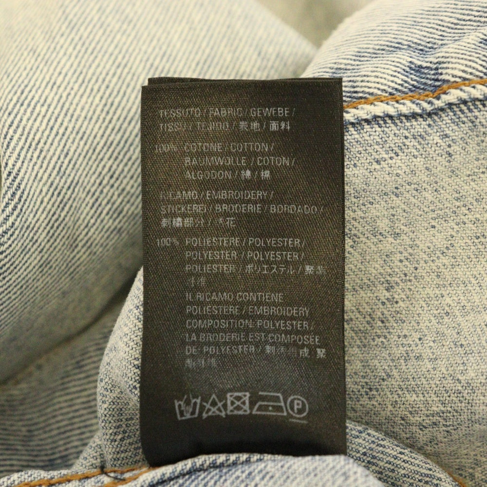 BALENCIAGA(バレンシアガ) Back Logo Crush Denim JacketバックロゴクラッシュUSED加工デニムジャケット インディゴ 557351 TDW15