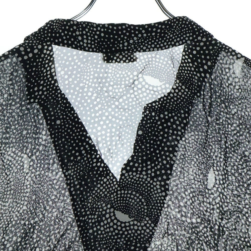 SAINT LAURENT PARIS(サンローランパリ) スパイラル総柄レーヨンドット半袖シャツ ブラック 596009 Y1A77