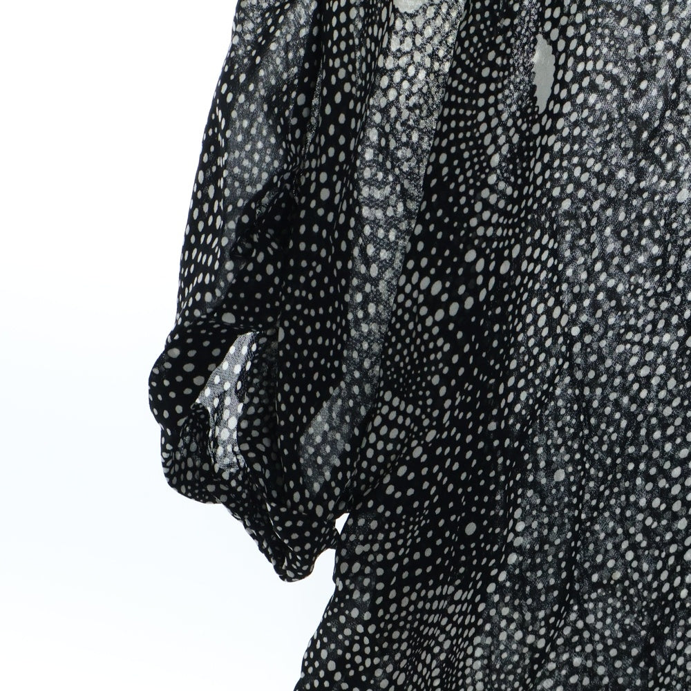 SAINT LAURENT PARIS(サンローランパリ) スパイラル総柄レーヨンドット半袖シャツ ブラック 596009 Y1A77