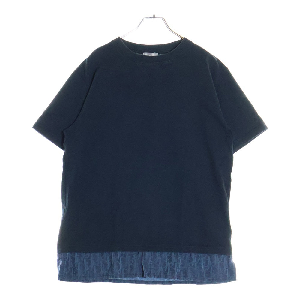 DIOR(ディオール) 21SS OBLIQUE LAYERED OVER TEE オブリークシャツレイヤード半袖Tシャツ カットソー ネイビー113J632A0677