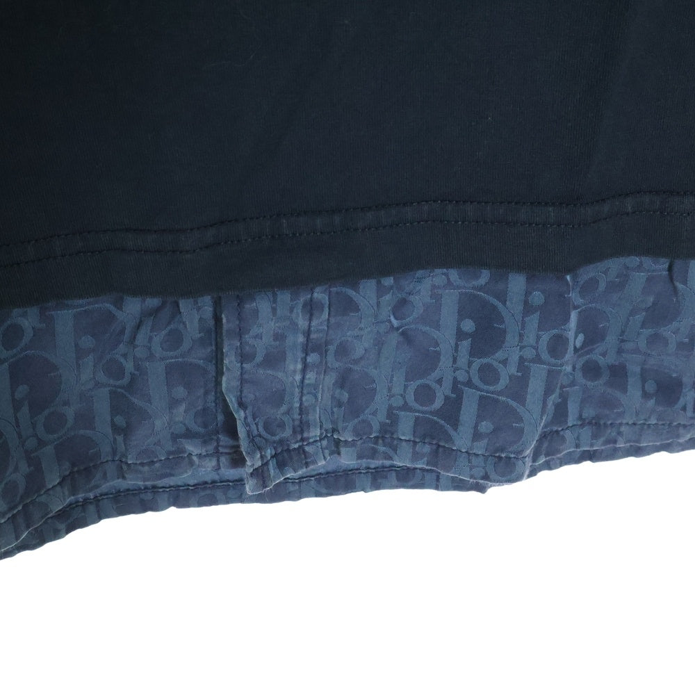 DIOR(ディオール) 21SS OBLIQUE LAYERED OVER TEE オブリークシャツレイヤード半袖Tシャツ カットソー ネイビー113J632A0677