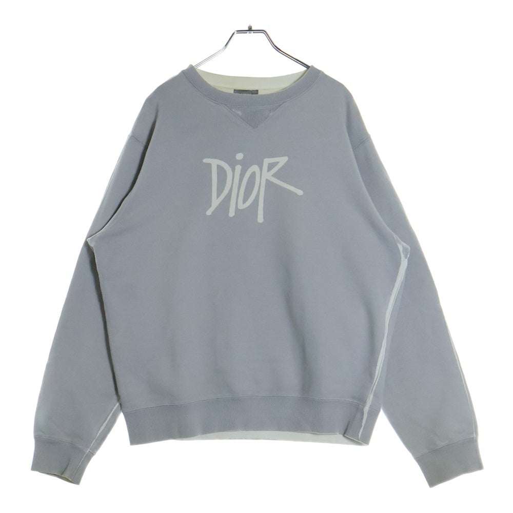 DIOR(ディオール) 20SS DIOR AND SHAWN ディオール&ショーン クルーネックロゴプリントトレーナー スウェット グレー 033J604B0531